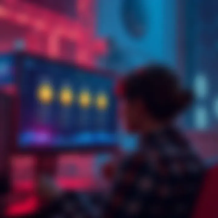 Monthly Crypto Rewards on Stake A person looking at a computer screen showing monthly crypto rewards, pondering if they are guaranteed or random.