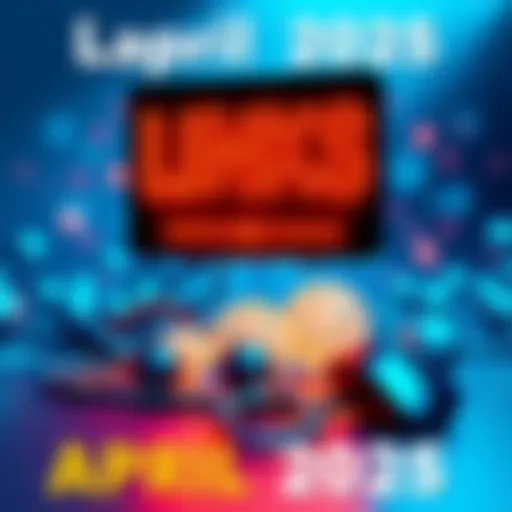 Illustration showing a collection of articles and web links for April 2025