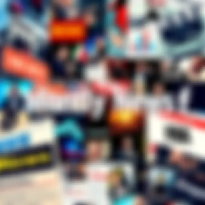 Collage of news highlights and updates for the month