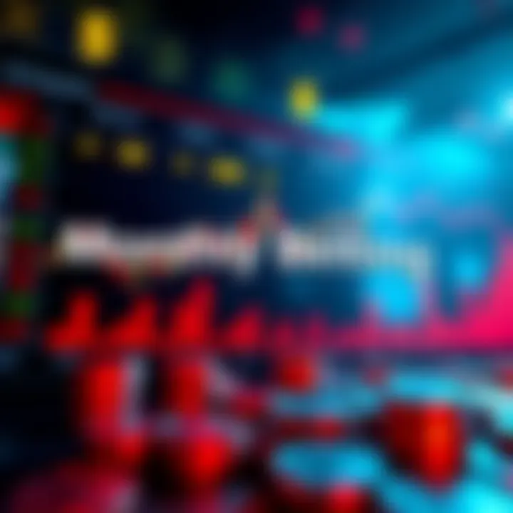 A graphic showing monthly betting statistics including wins and losses, with symbols of money and charts, depicting financial movements.