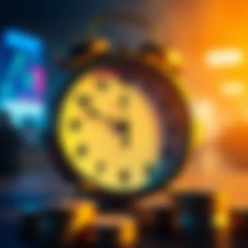 A clock showing the time to indicate when the monthly bonus will be paid out today or tomorrow.