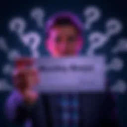 A person holding a check labeled 'Monthly Bonus' looking confused, surrounded by question marks.