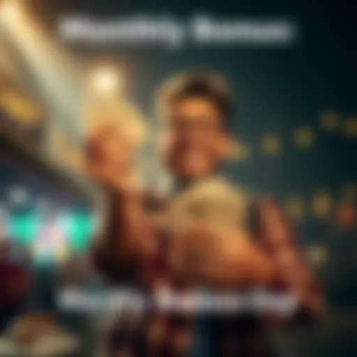 A cheerful person holding cash and celebrating bonus payments