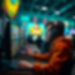 A player looking at a gaming screen, thinking about their monthly bonus despite playing less this month. Forums are visible in the background discussing this topic.