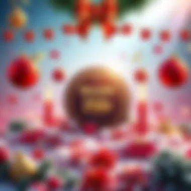 A graphic showing a prize of 250 dollars with festive decorations and contest details