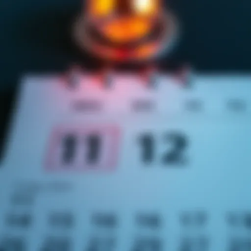 A calendar page showing the 11th and 12th of a month marked, symbolizing possible monthly events