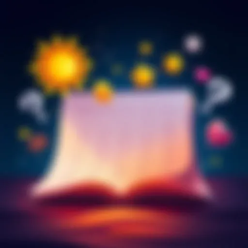 A calendar page turning with symbols of upcoming trends and events like a sun, star, and question marks, representing the next month's predictions.