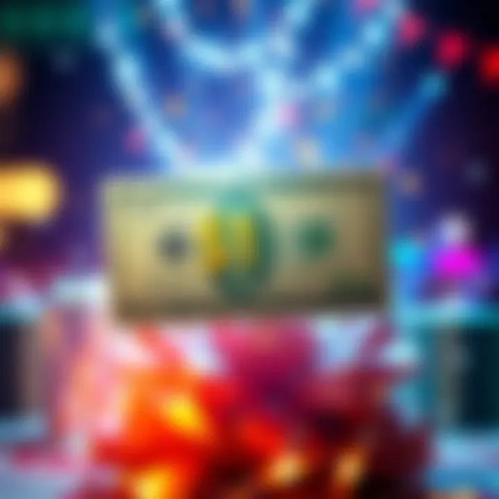 A vibrant graphic showing a $10 cash prize with a comment box for usernames, symbolizing a giveaway contest for participants.