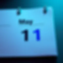 A calendar page showing May with a highlighted date of the 11th, symbolizing the upcoming May Drop event.