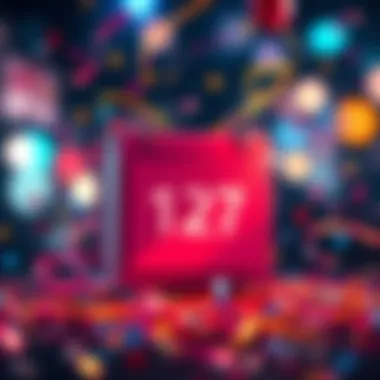 A vibrant graphic showing a calendar with the date highlighted, surrounded by colorful confetti and excitement symbols, indicating upcoming monthly confirmations.