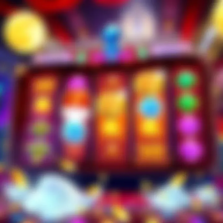 A vibrant display of the Moonlight Princess slot game showcasing the spinning reels with bright colors and symbols, highlighting the excitement of low stake spins.