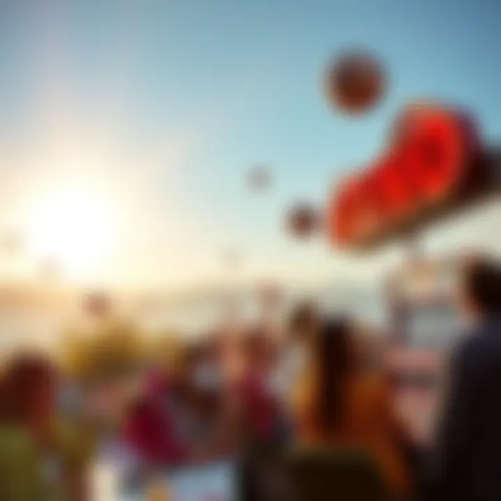 People enjoying a Keno game in a bright morning setting with excitement and anticipation.