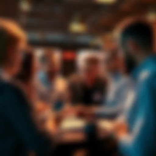 People discussing topics for the upcoming monthly meeting