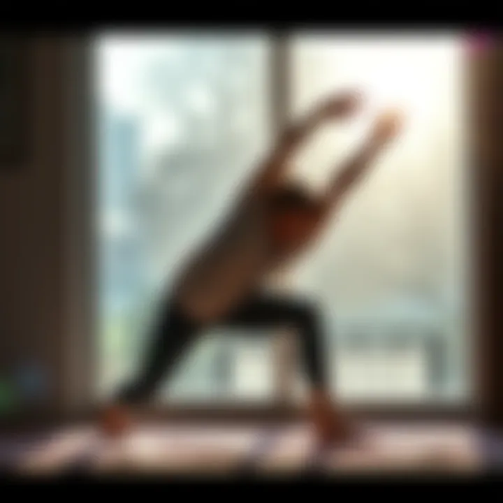 A person stretching in sunlight by a window, looking refreshed and ready for the day