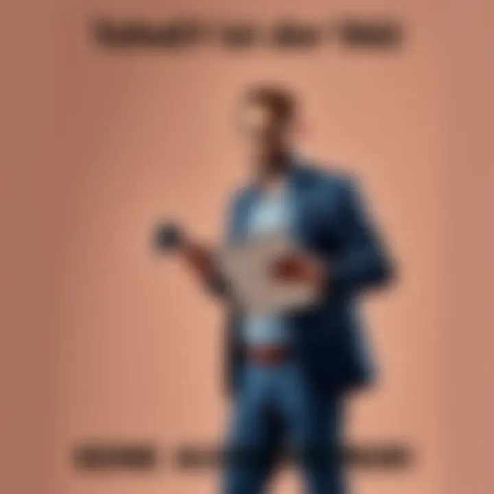 Motivated person taking action A determined individual standing confidently with a clipboard, ready to tackle tasks and overcome excuses, symbolizing active goal achievement.