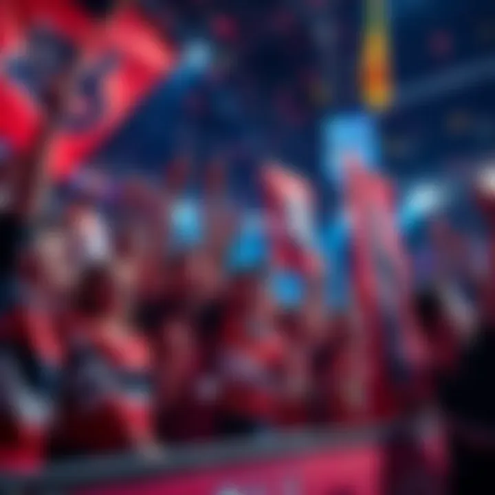 Celebration of Mr. Cashout's NHL Parlay Win Fans celebrating Mr. Cashout's victory in an 8-leg NHL parlay betting event with banners and excitement.