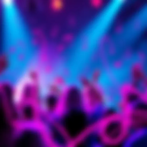 An array of new artists and vibrant music notes representing the latest music trends in 2026