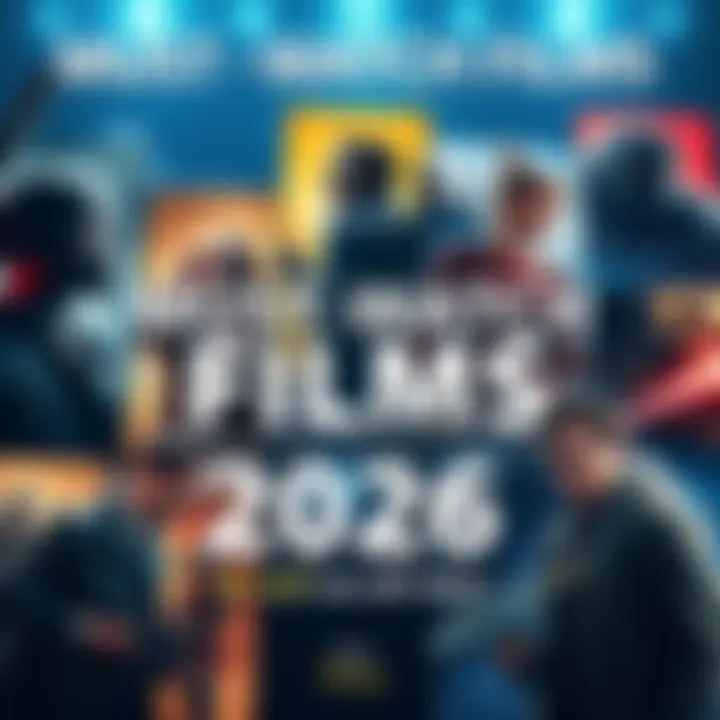 A collection of movie posters for the most anticipated films of 2026