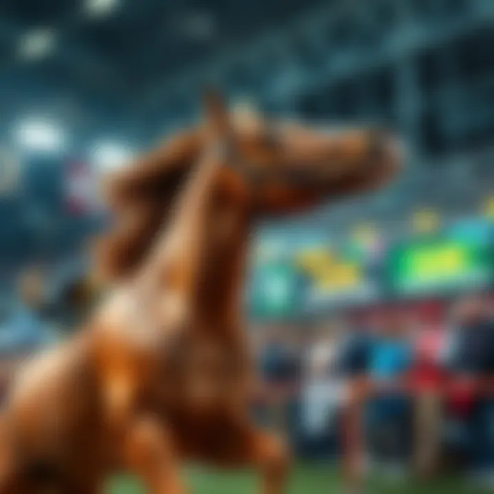 Myktekek Oralbai performing confidently in a betting environment, capturing attention from spectators.