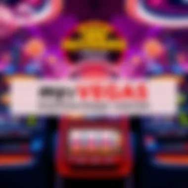 A display of colorful slot machines with a banner announcing the end of myVEGAS Classic - Free Slots