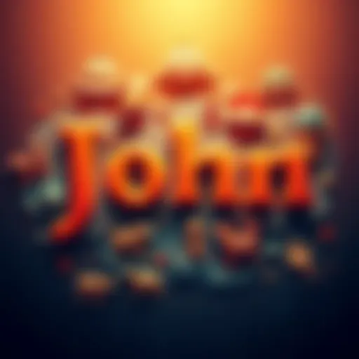 An illustration showing the name John written in various cultural scripts and styles, highlighting its global significance