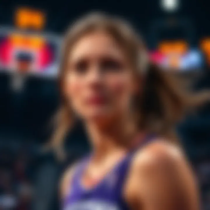 Natisha Hiedeman looking disappointed after scoring only 2 points in a game