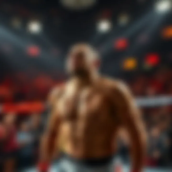 Nazim, focused and ready, stands in the octagon at UFC 323, surrounded by a cheering crowd.