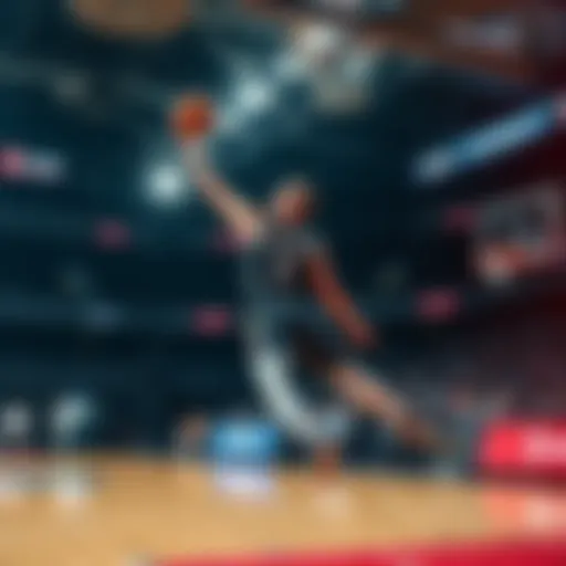 A basketball player coming off the bench to make a key play during an NBA game