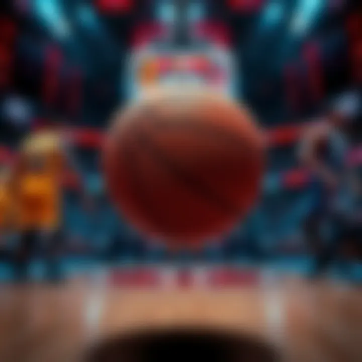 Basketball scene featuring teams and betting odds for April 4, 2026 games