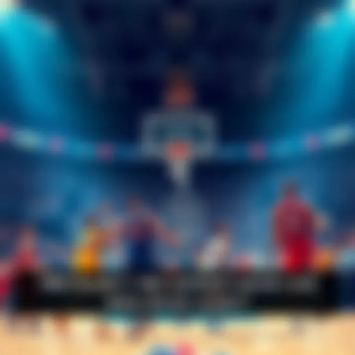 Players on the court during an intense NBA game with fans cheering in the background.