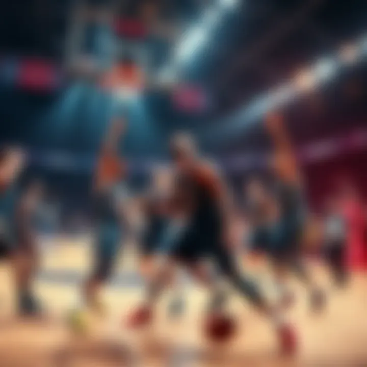 Players celebrating after a thrilling basketball match