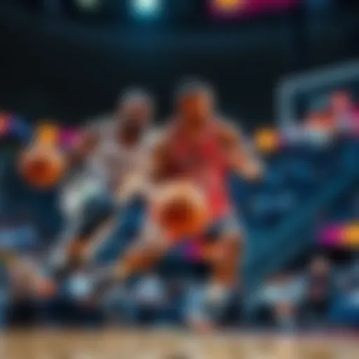 Two NBA players competing for the ball during a game, showcasing intense action despite recent performance issues.