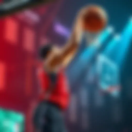 A basketball player in a jersey shooting hoops, representing NBA underdog teams and betting strategies.