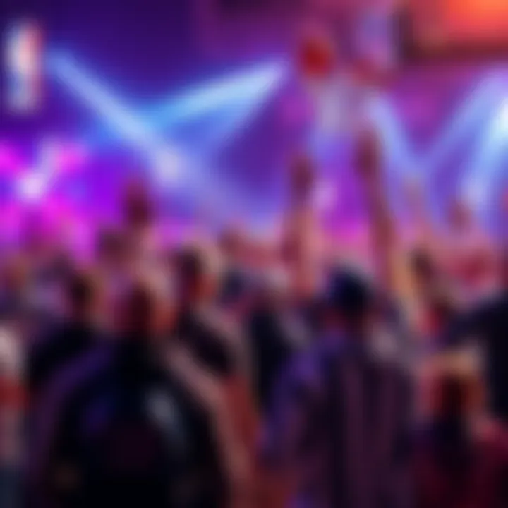 Exciting scenes from the NBA All-Star Saturday featuring the 3-Point Contest and Slam Dunk Contest with fans enjoying the festivities