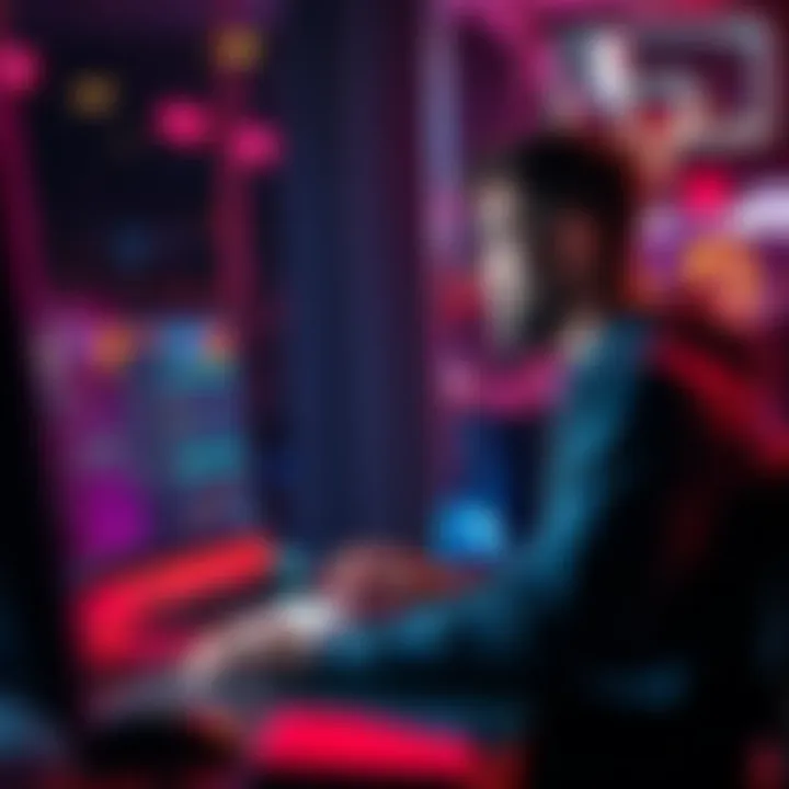 NBA Betting Analysis A basketball player analyzing game statistics and betting odds on a computer