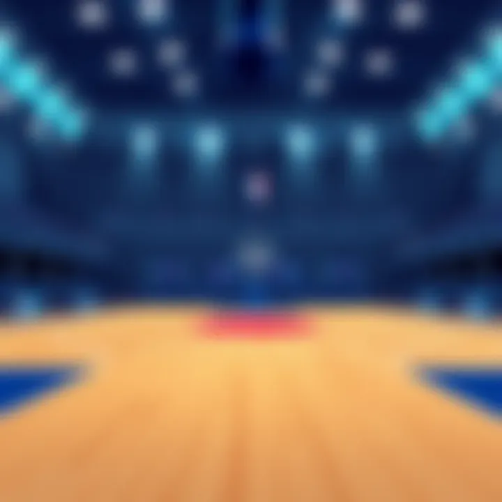 An illustration of a basketball court with betting odds and analysis notes highlighted, showing insights for NBA games on November 6, 2025.