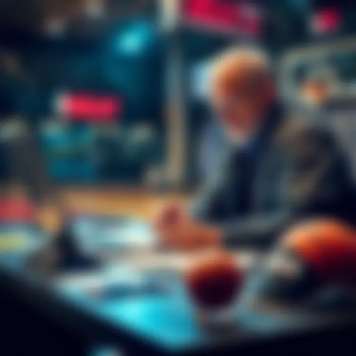 A sports analyst reviewing NBA player statistics and betting options with a laptop and basketball gear nearby