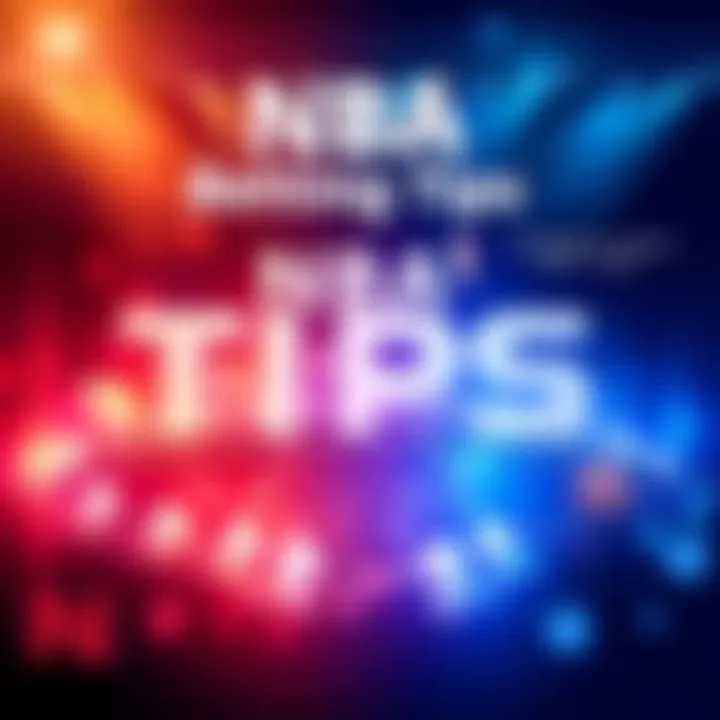 A colorful graphic showcasing NBA betting strategies and tips to improve winnings