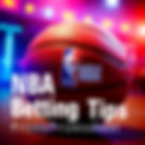 A basketball with betting symbols and PrizePicks logo on a vibrant background