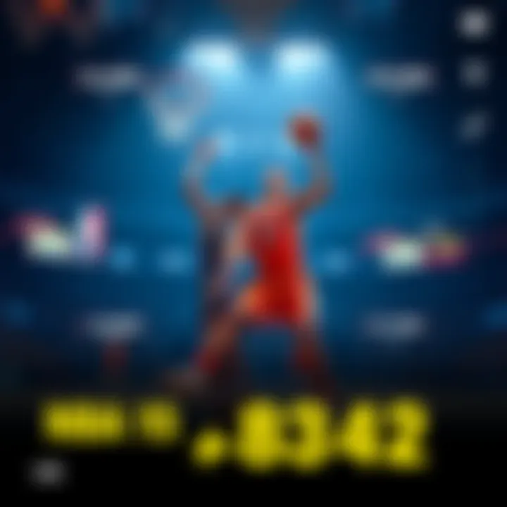 NBA betting tips Basketball game with players in action and betting odds displayed