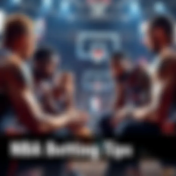 NBA Betting Tips Basketball players discussing strategies for betting on NBA games