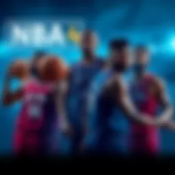 NBA betting tips Graphic showing basketball players with statistics for betting tips