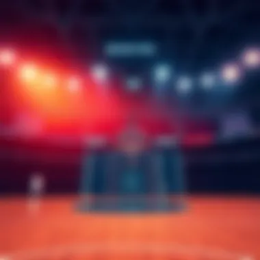 Basketball court with betting odds displayed, showing a focus on NBA games for May 18, 2026