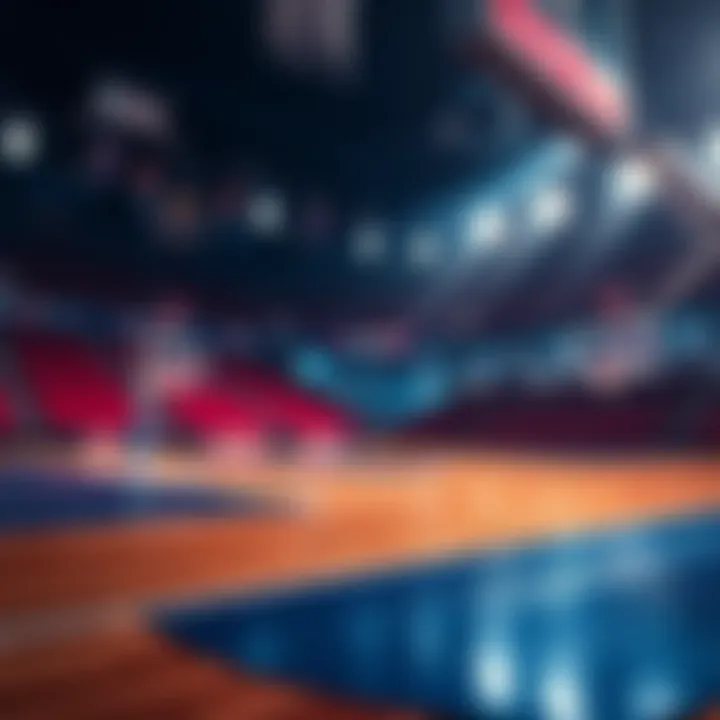 NBA Betting Tips for November Basketball court with betting odds and statistics displayed on a screen