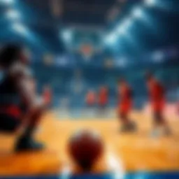 NBA Betting Tips for October 24 A basketball court with players discussing betting strategies, highlighting player performance stats
