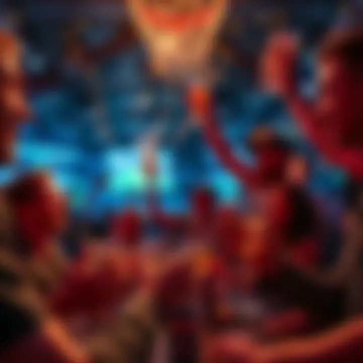 Fans celebrating a successful night of NBA bets with drinks and cheers