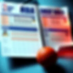 Detailed NBA cheat sheets showing player statistics and performance data for fans and strategists on game day.