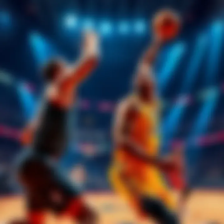 Players competing in the NBA Cup highlighting two crucial moments of the tournament