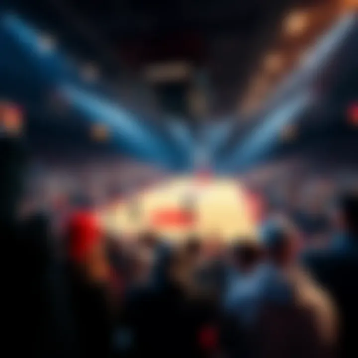 A basketball court with fans reacting to a shocking donation announcement