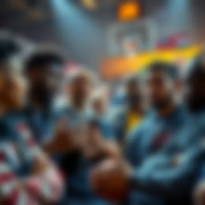 A group of frustrated basketball fans discussing their issues with the NBA on social media